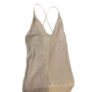 Express Dress Formal Slip Shimmer V Neck Double Plunging Great Condition size sm